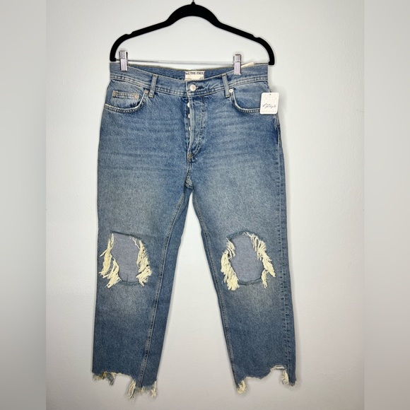 Free people Maggie ripped cropped women’s jeans size 28 - Picture 2 of 4